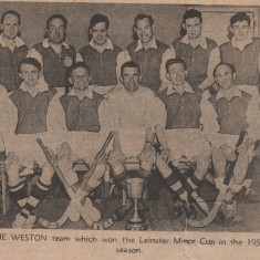 Weston Mens Minor Cup winners 1954 - 55