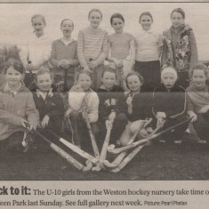 Weston girls under 10s March 2006